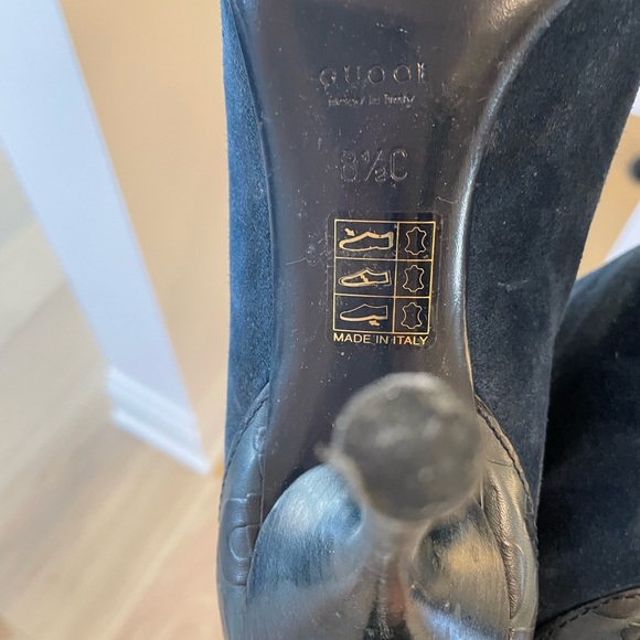 Authentic Gucci Vintage Blue Suede Boots - Picture 4 of 5